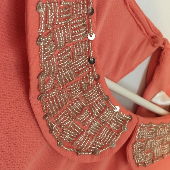 Coral Ina Size L dress with Peter Pan collar - Picture 2 of 4